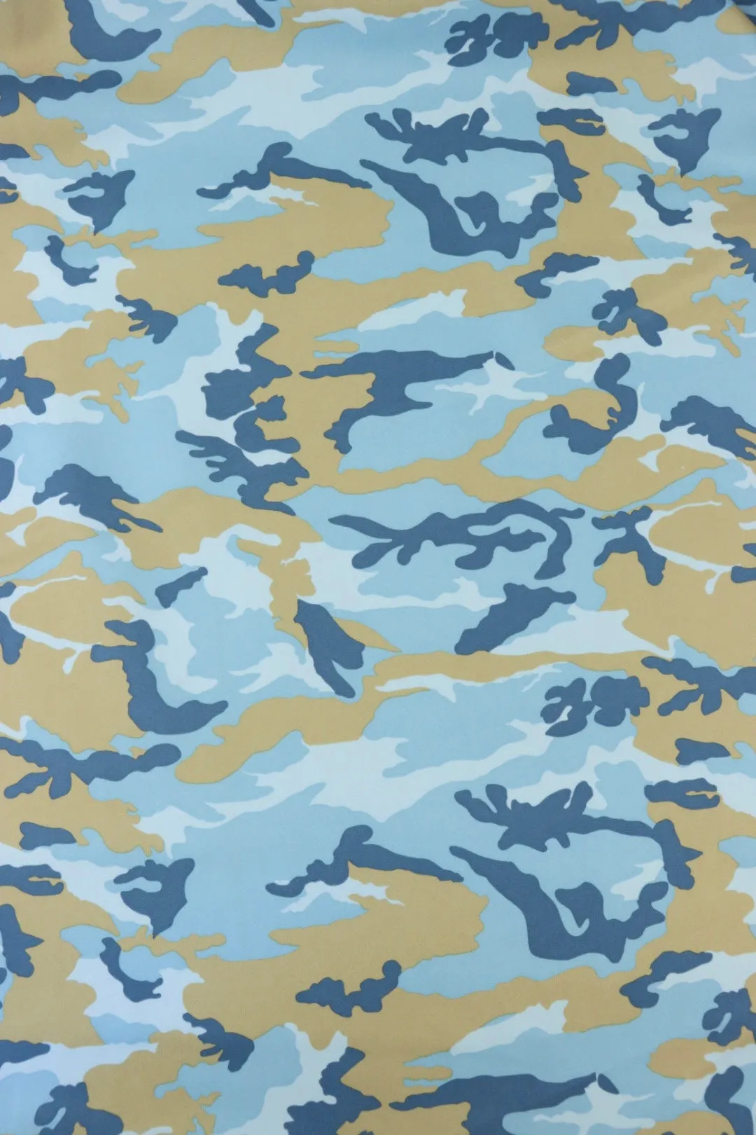 1YD PRECUT; Sand & Blues Small Camo QUAD Performance Jersey Knit | By The Half Yard