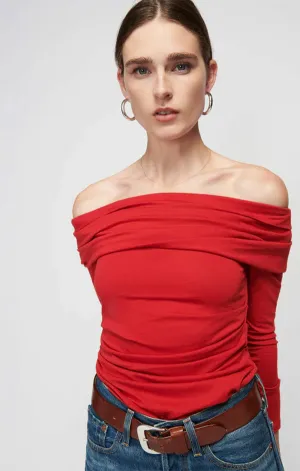 Abana Draped Off The Shoulder Top