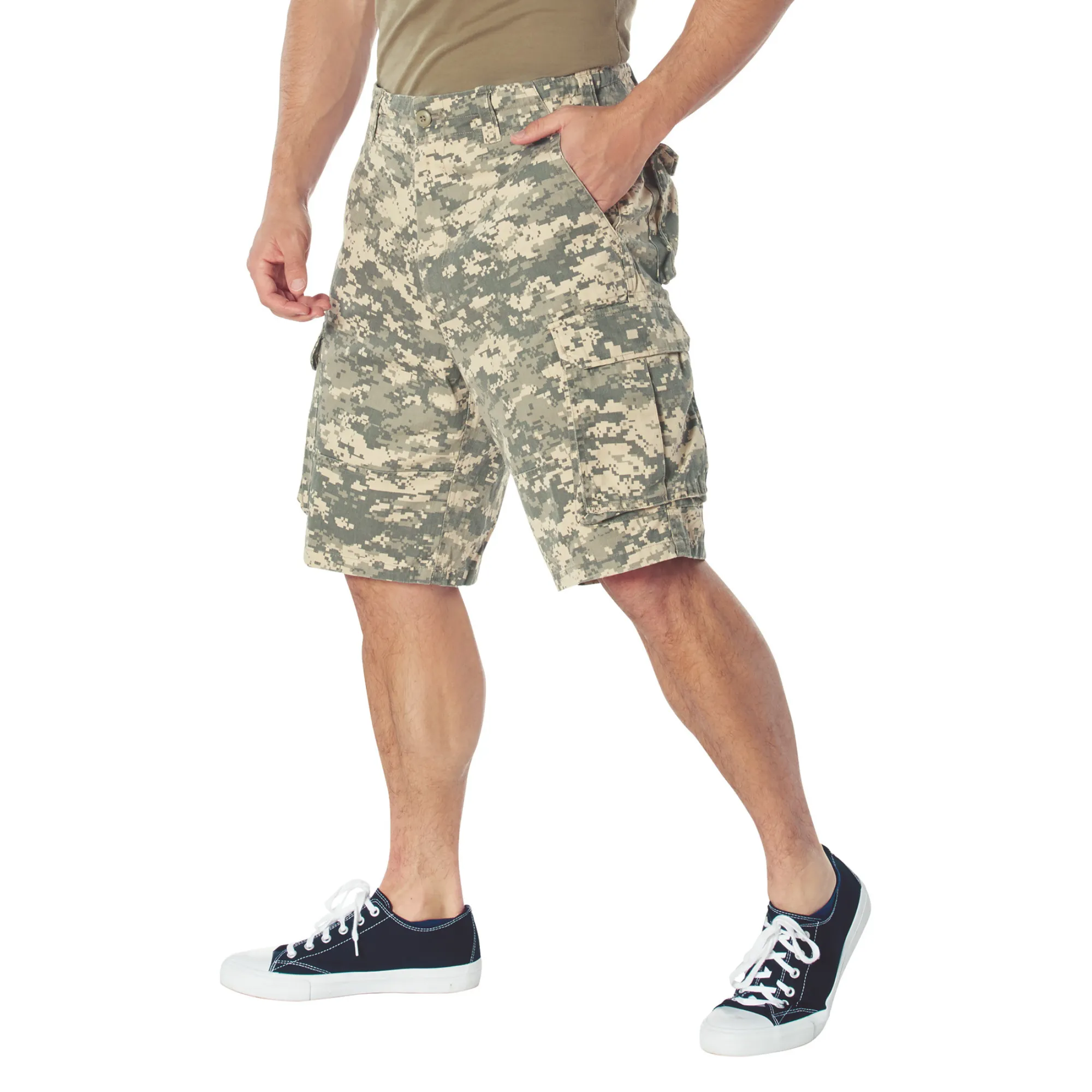 ACU Digital Camouflage - Military Vintage Paratrooper Cargo Shorts