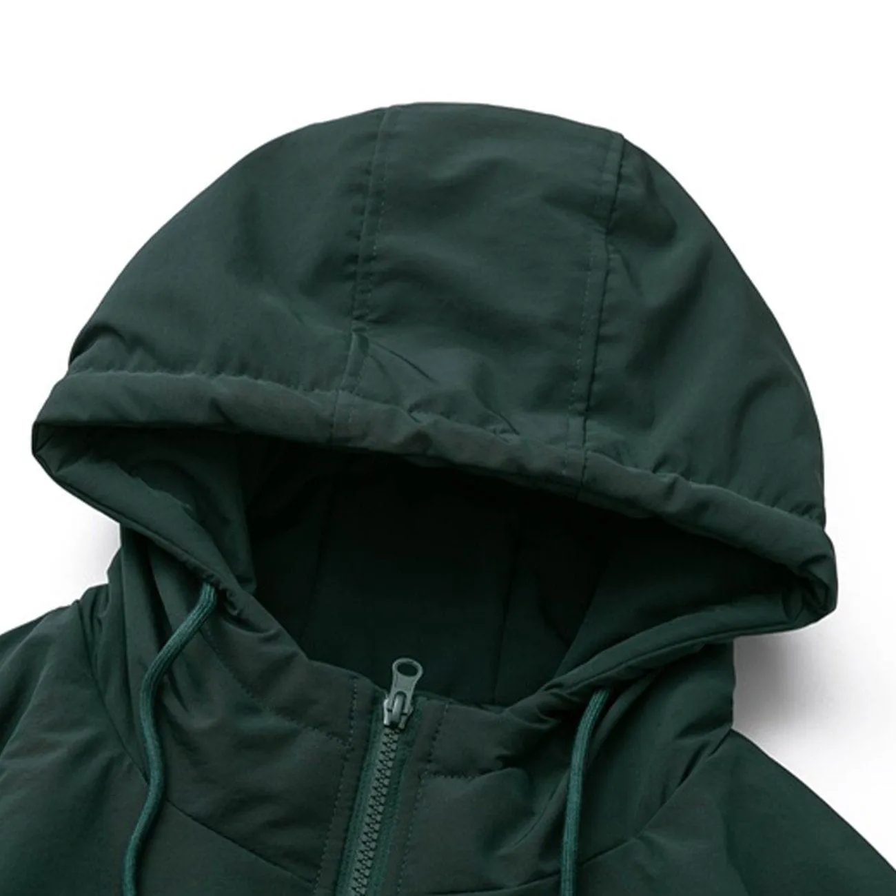 AlanBalen® - Contrast Panel Hood Winter Coat