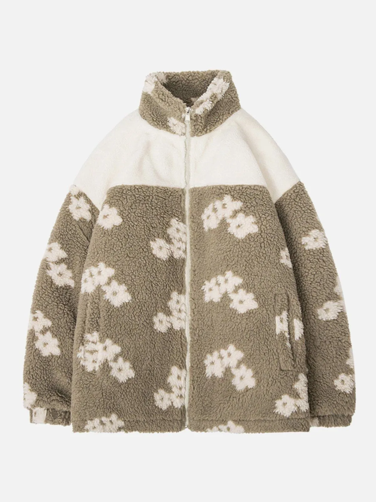 AlanBalen® - Flowers Sherpa Coat