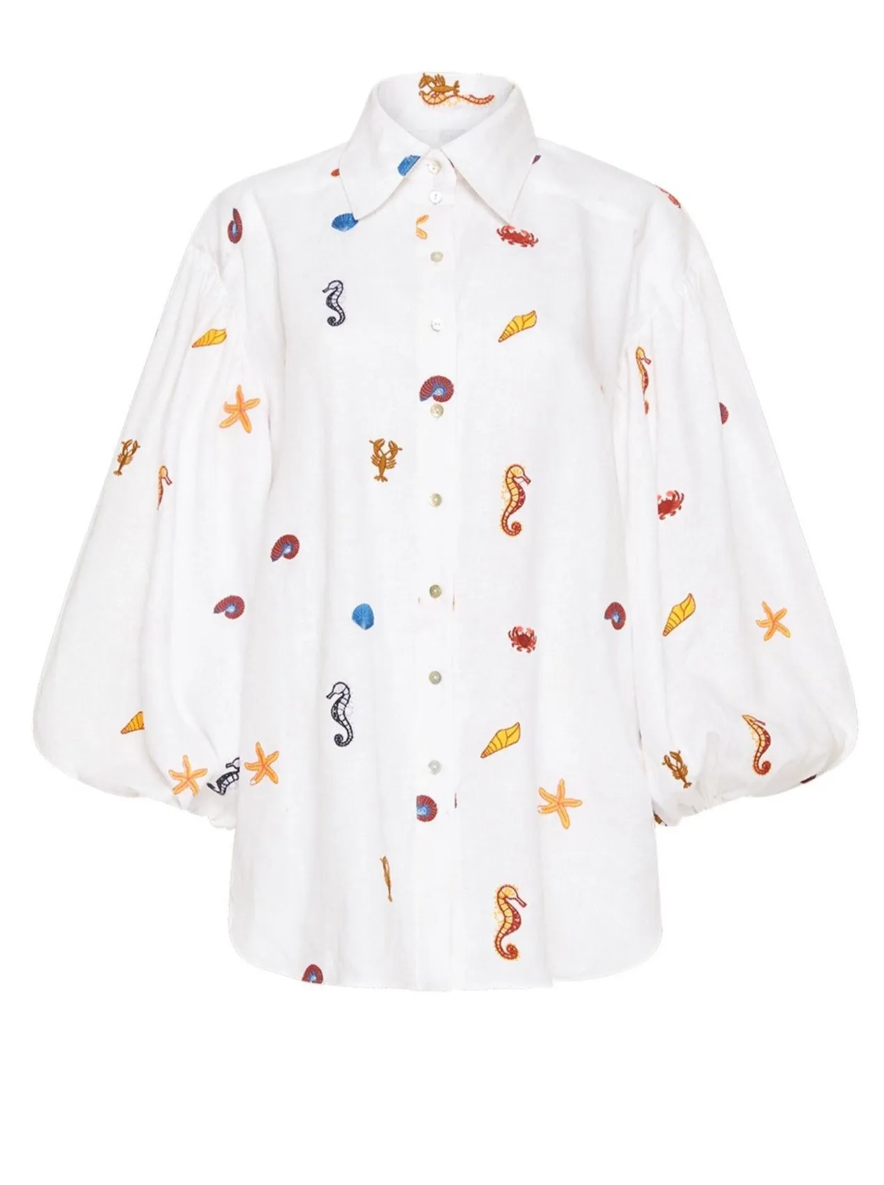 Alemais Under the Sea Shirt in Ivory