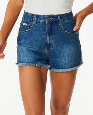 Amy High Shorts in Dark Blue