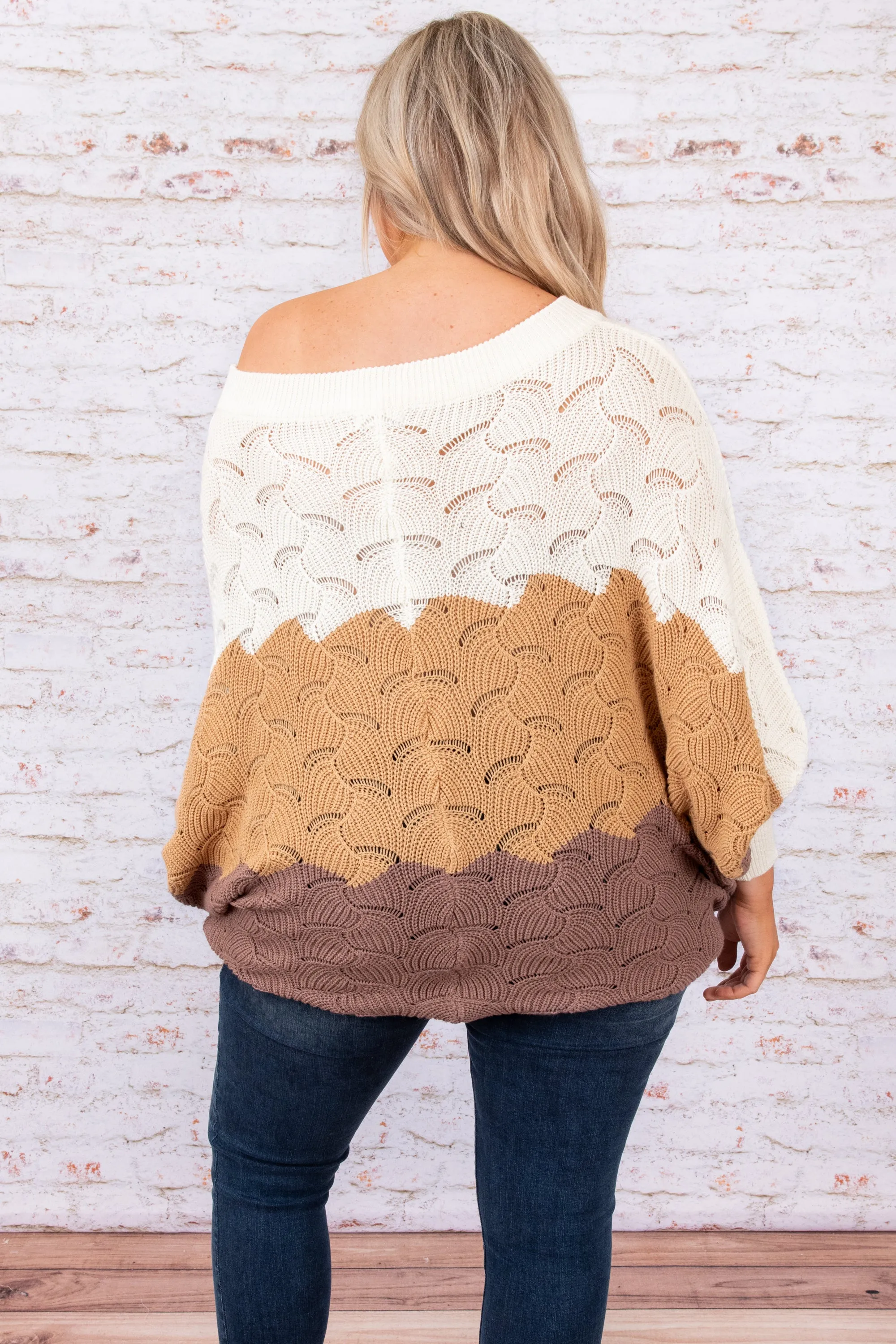 Angel In You Sweater, Taupe-Mocha