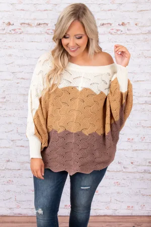 Angel In You Sweater, Taupe-Mocha