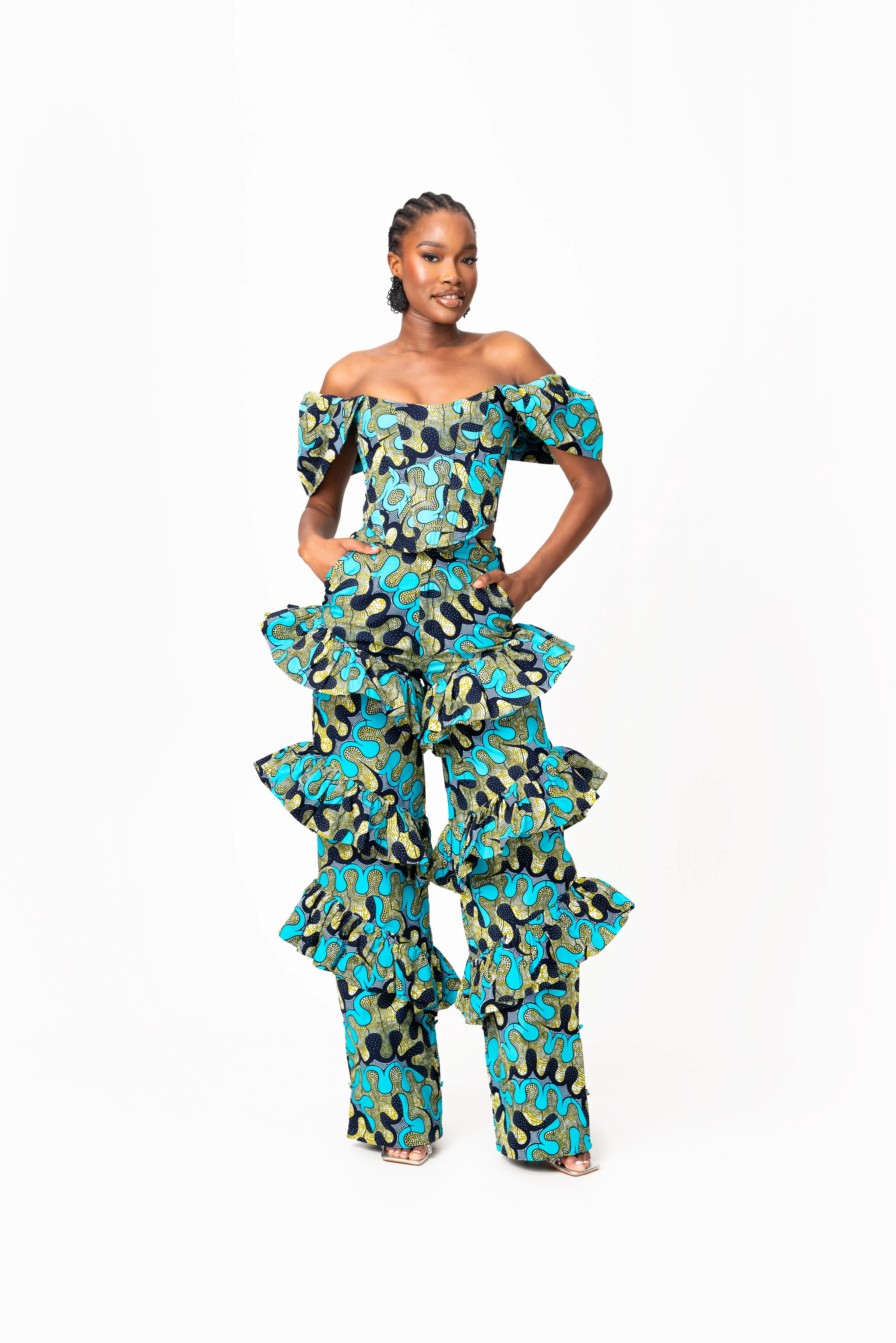 BADE African Print Corset Top