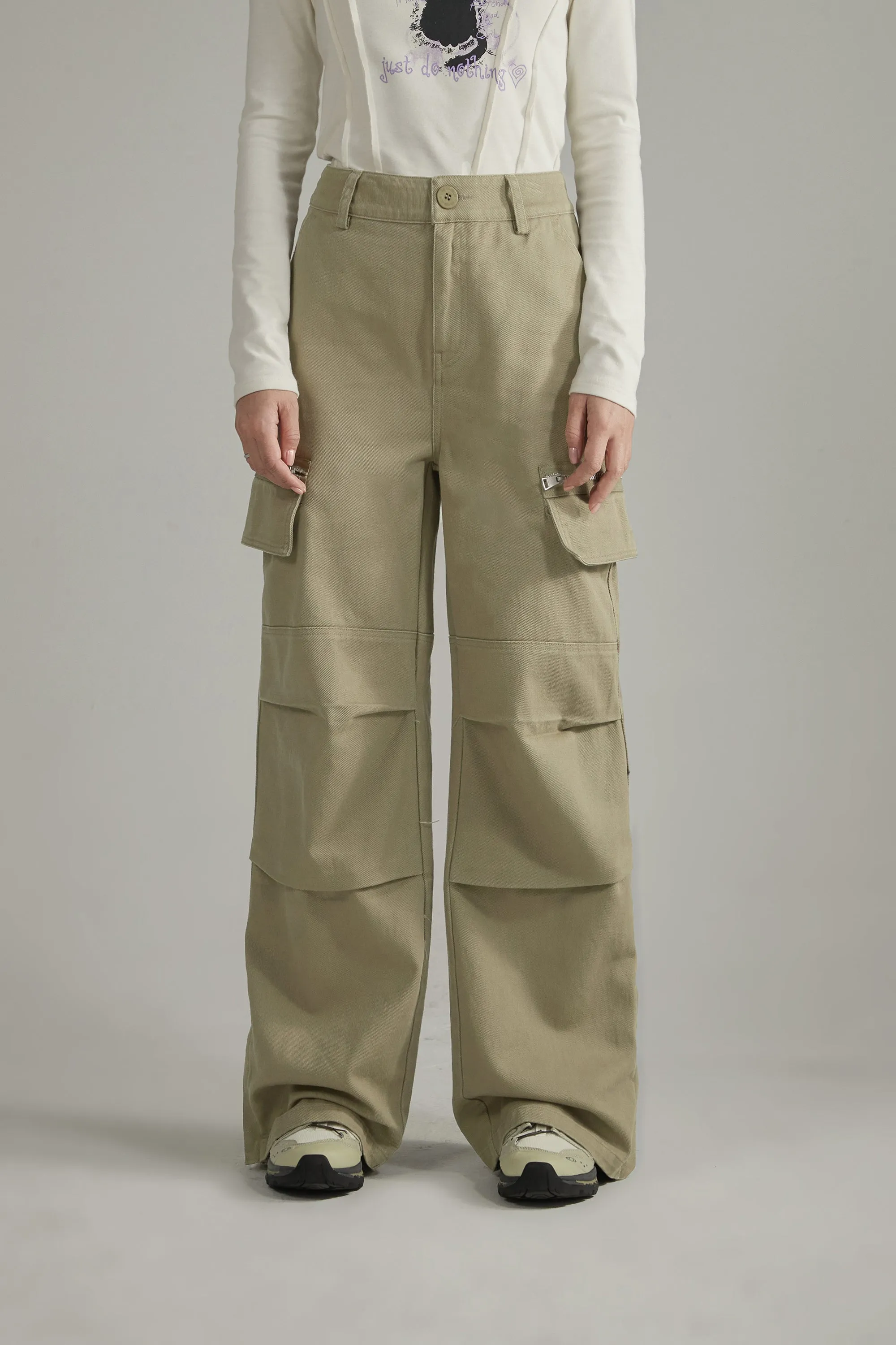 Basic Wide Cargo Pants