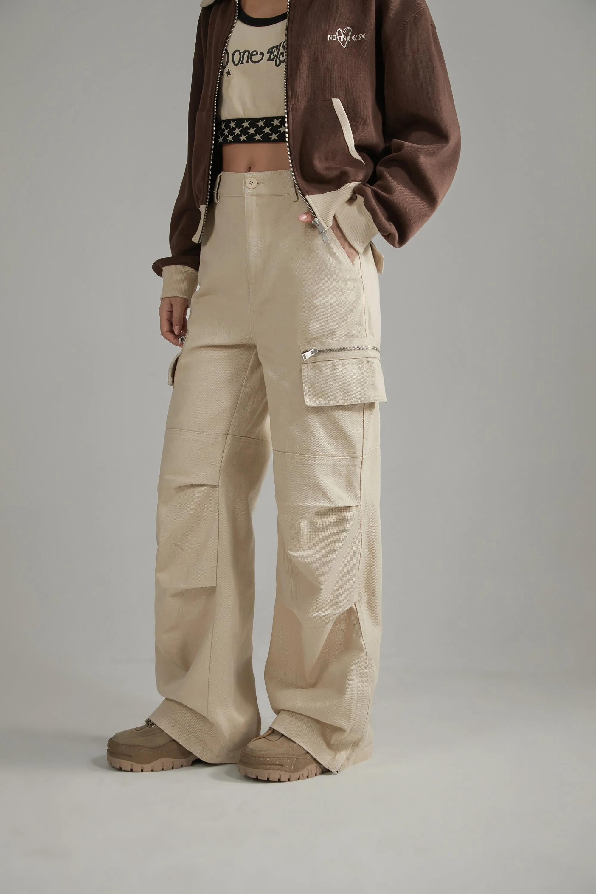 Basic Wide Cargo Pants