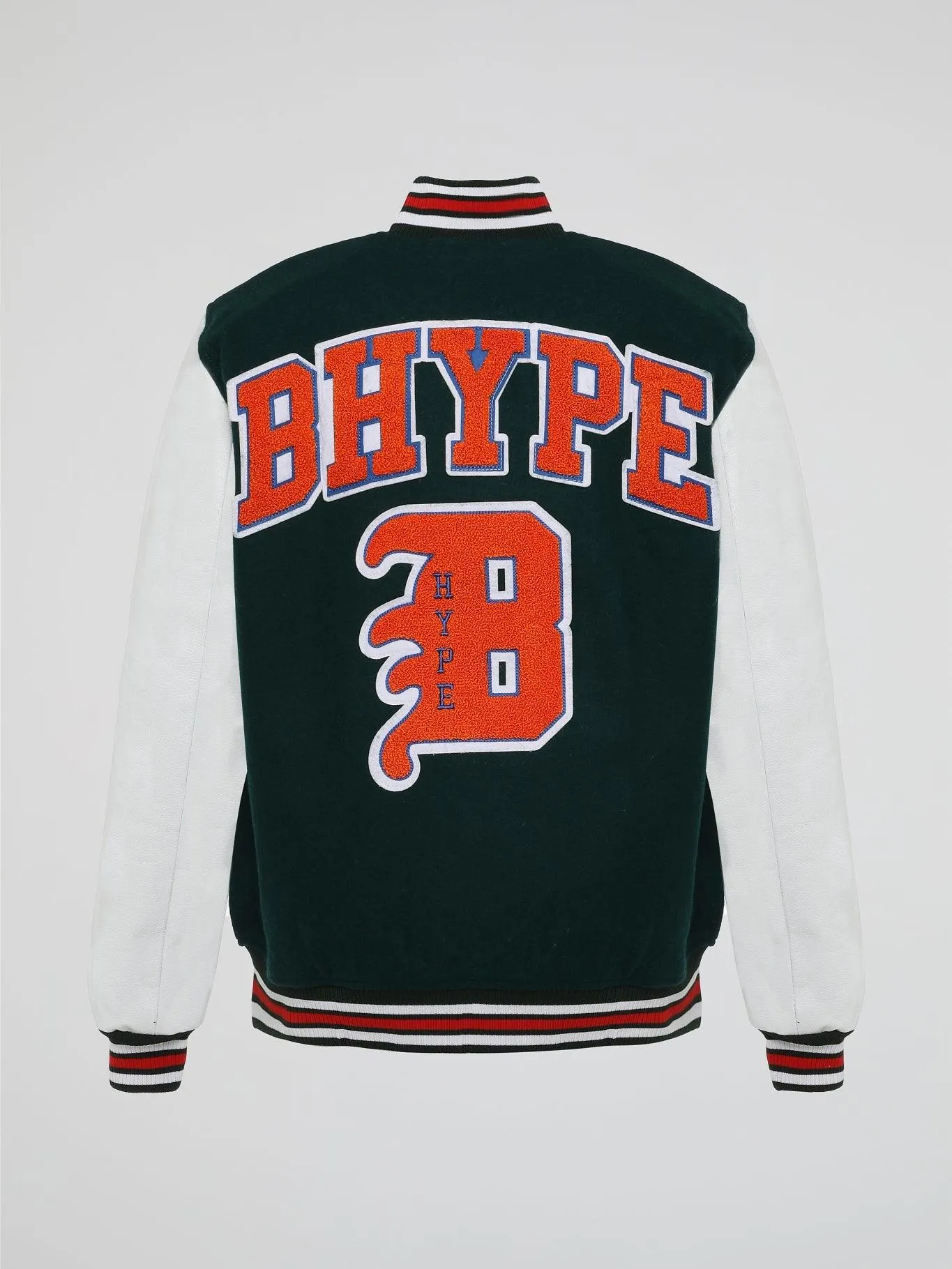 Bhype Society - Bhype Varsity Collection Jacket Green/white