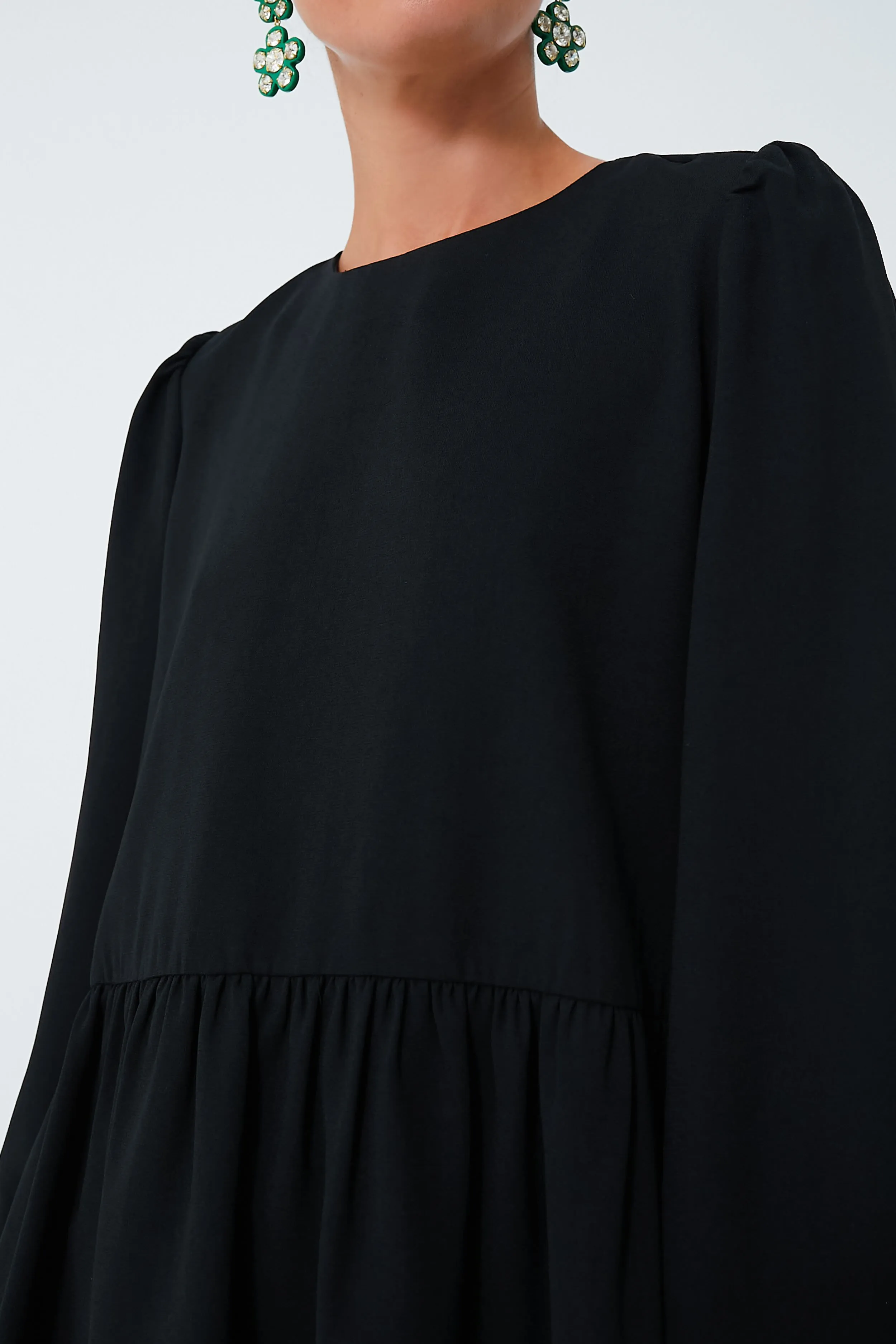 Black Carlota Peplum Blouse