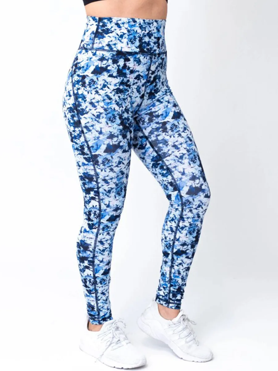 Brush Print Splash Yoga Casual Yoga Pants