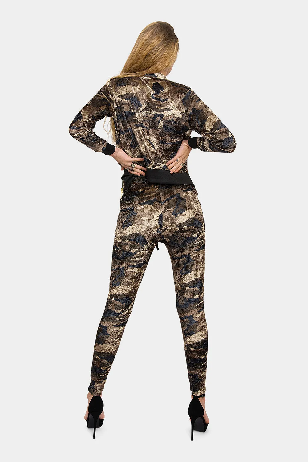 Camo Velour Velvet Track Suit