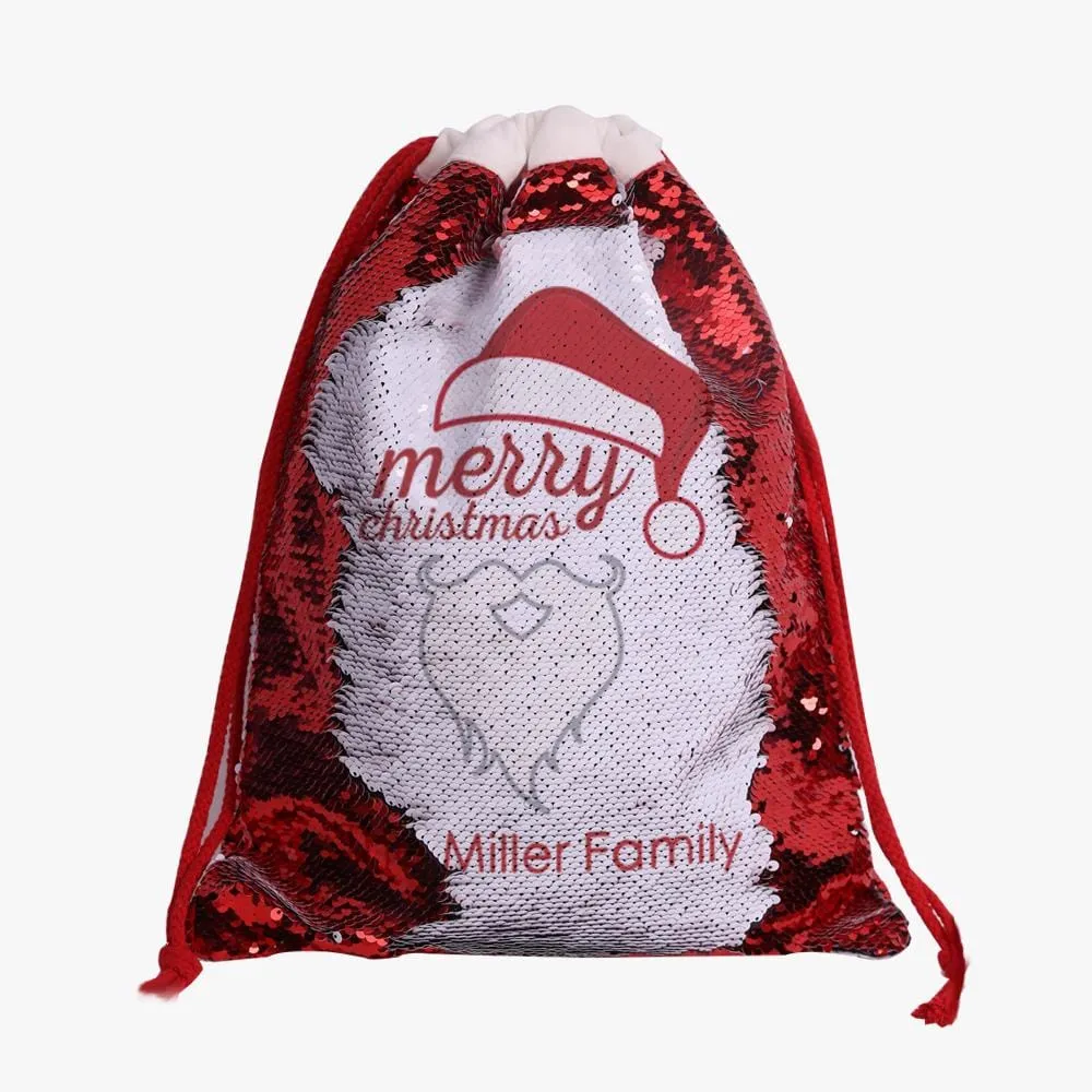 Christmas Special! Personalized Sequin Drawstring Bag