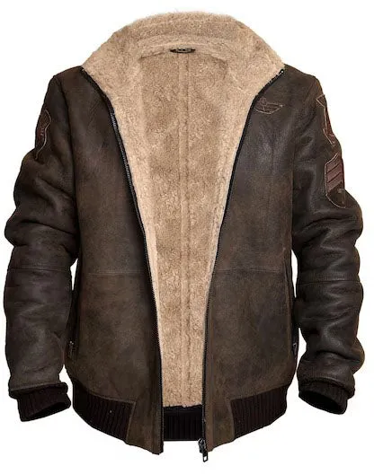 Classic Style Brown B3 Aviator Bomber Jacket