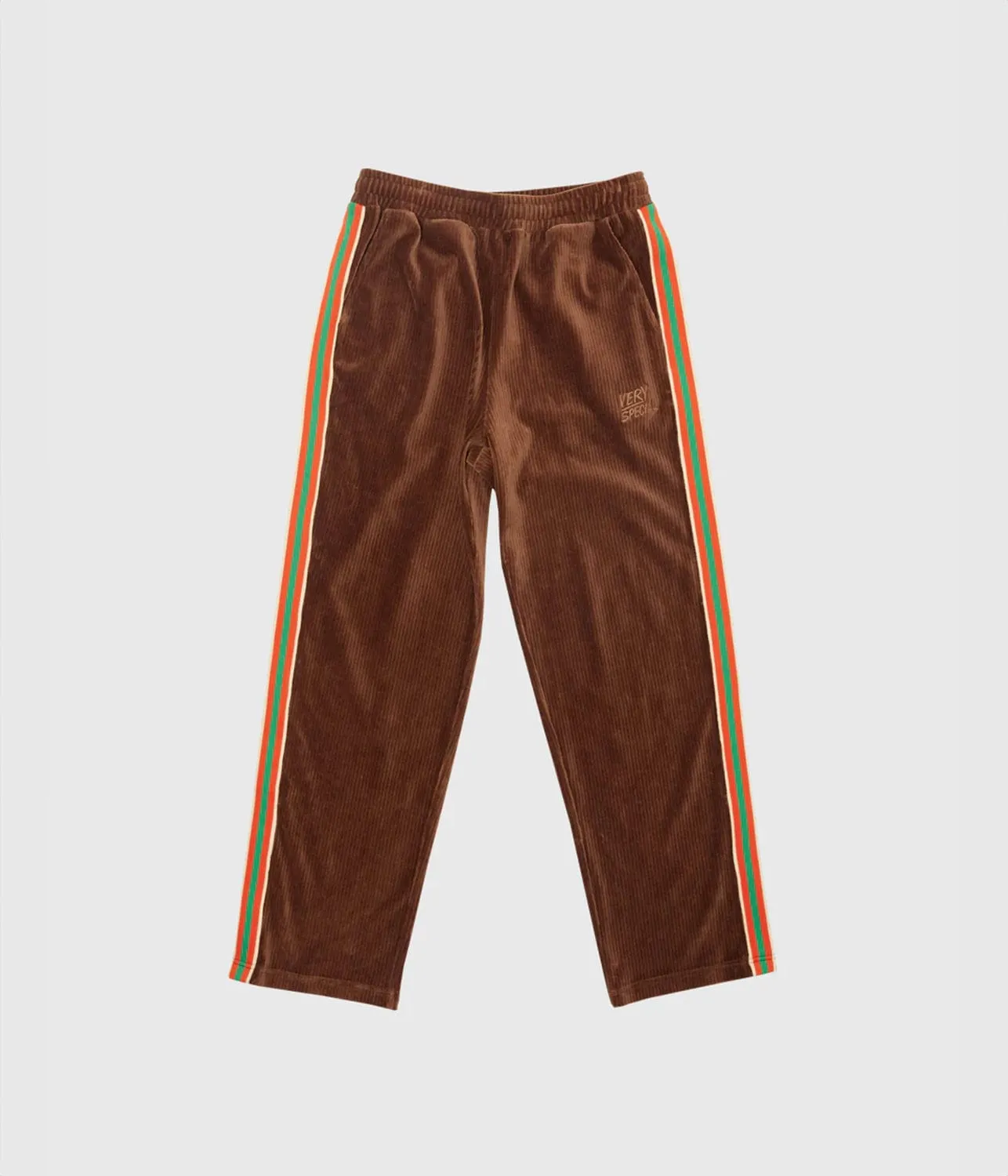 CORD STRIPE PANTS- BROWN