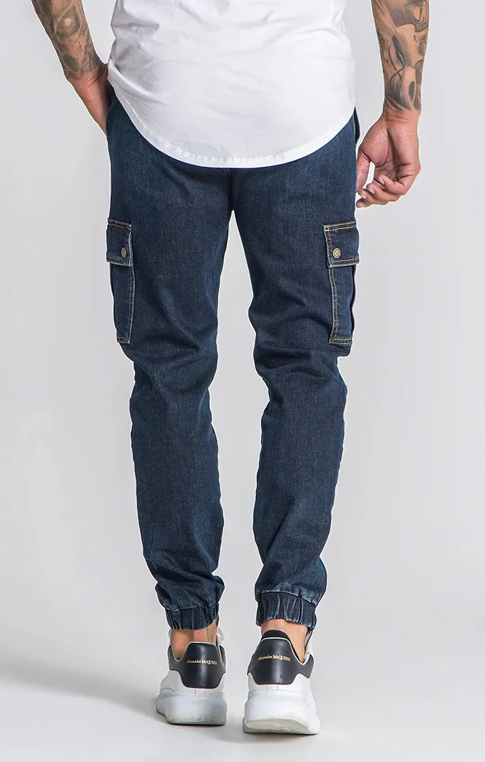 Dark Blue Core Loose Cargo Pants