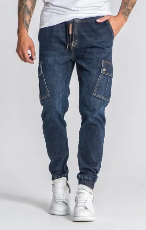 Dark Blue Core Loose Cargo Pants