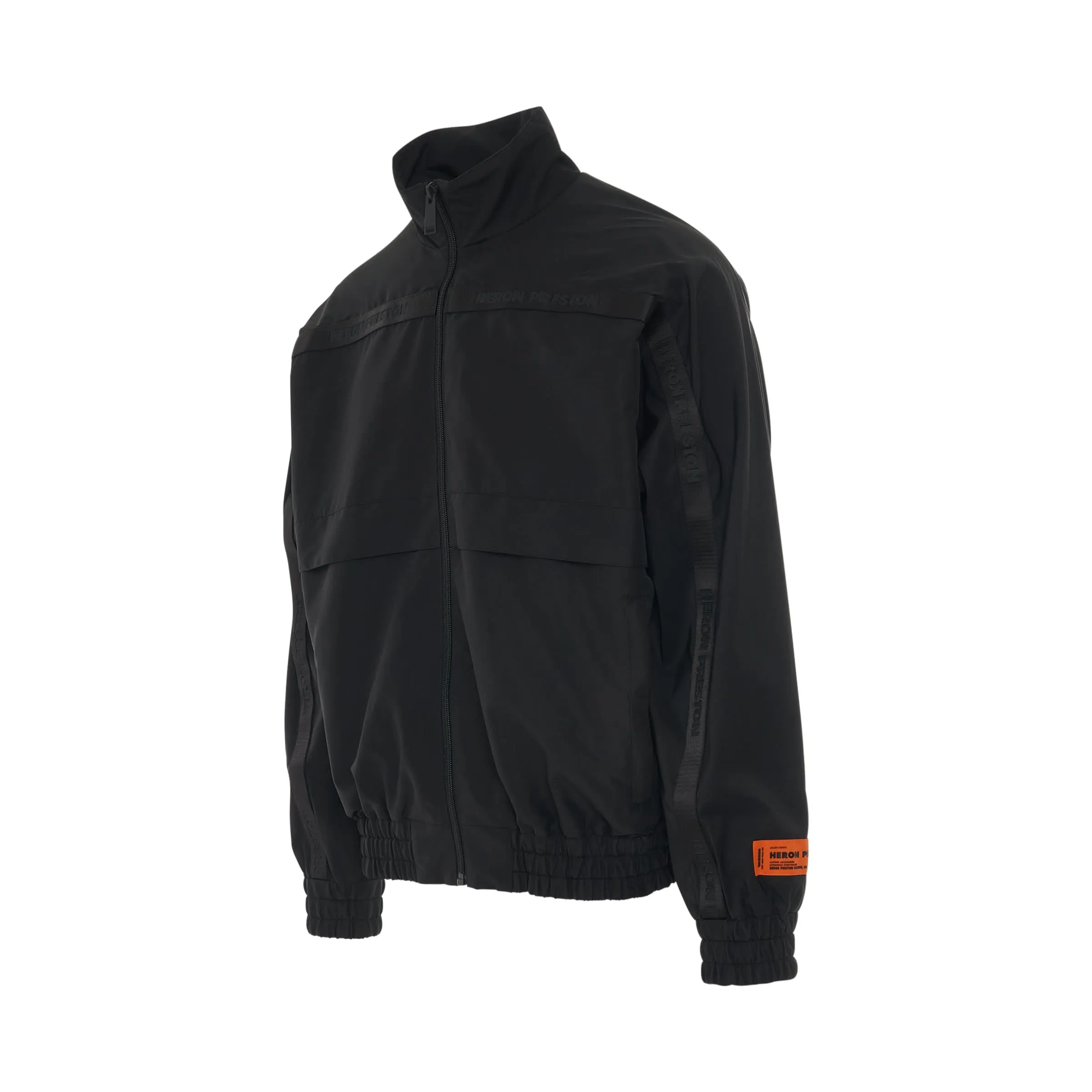 Ex-Ray Logo Tape Windbreaker in Black