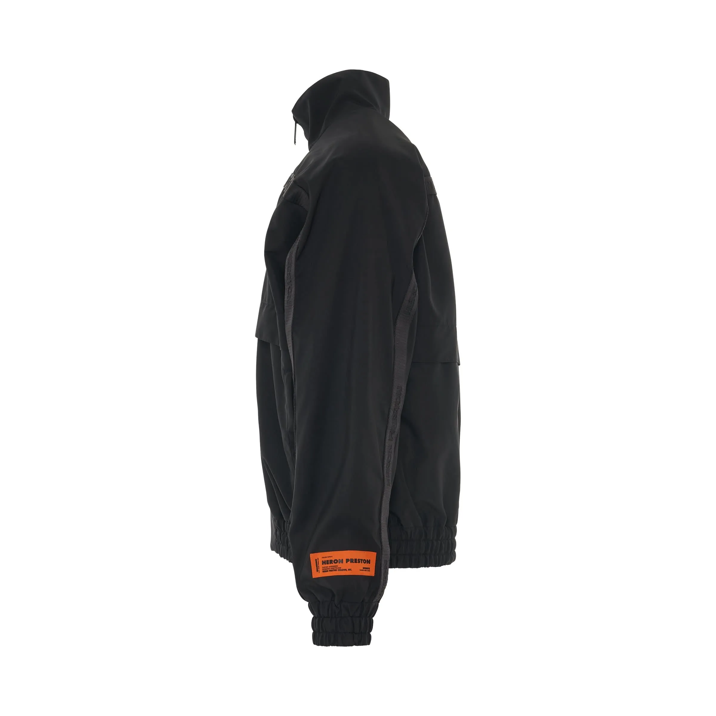 Ex-Ray Logo Tape Windbreaker in Black