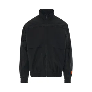 Ex-Ray Logo Tape Windbreaker in Black