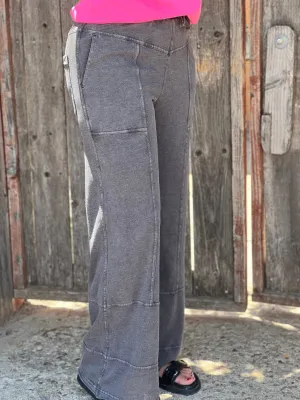 Fawna Black Cargo Wide Leg Pants