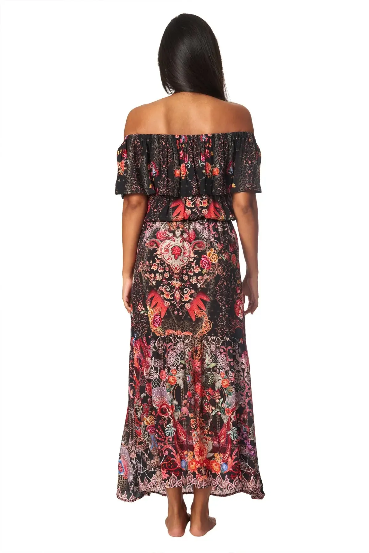 Forest Festival Long Off the Shoulder Dress