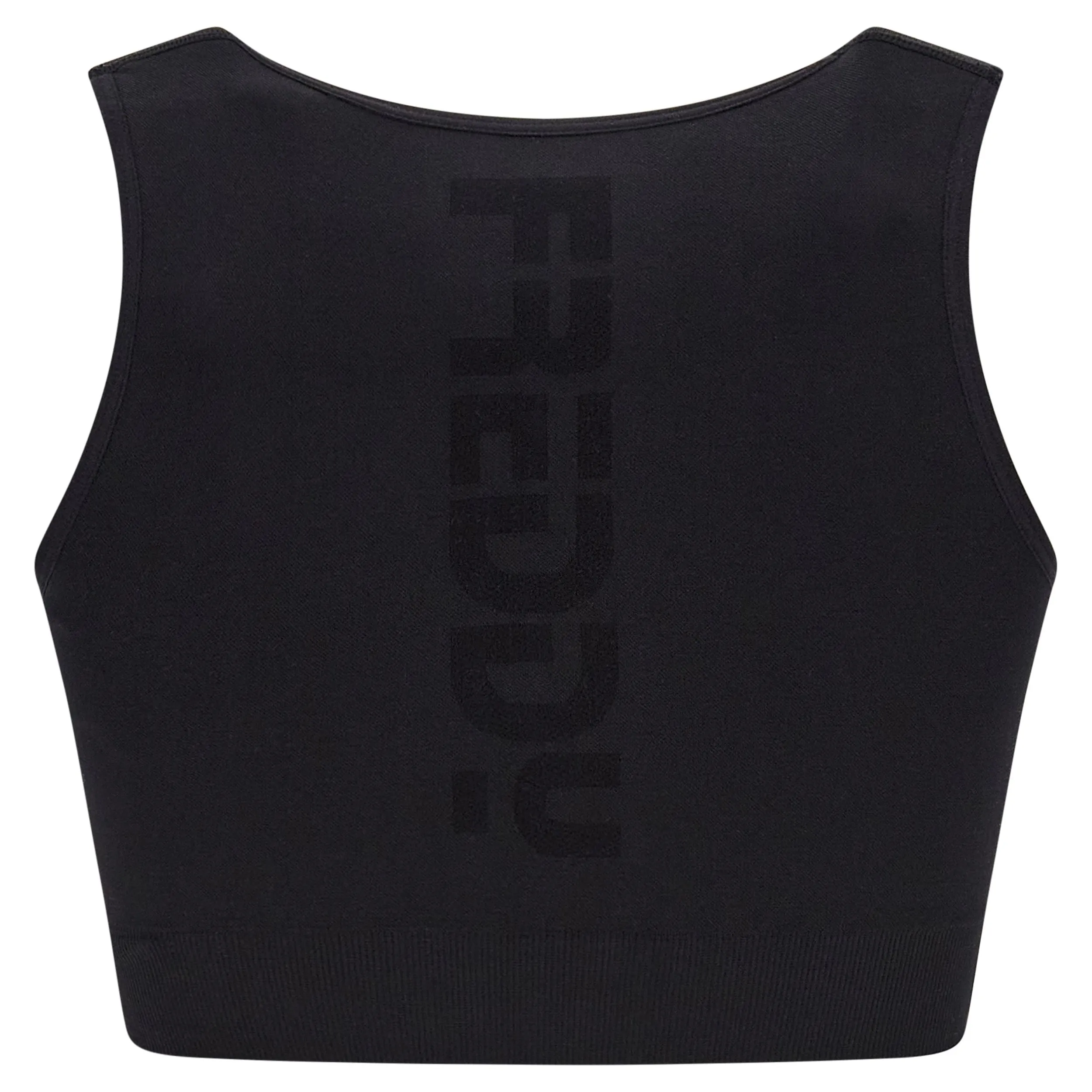 Freddy Sports bra top in seamless zip and removable cups F2WSFB6N N black 