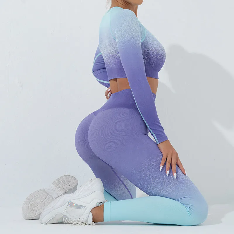 Gradient Seamless Yoga Sets