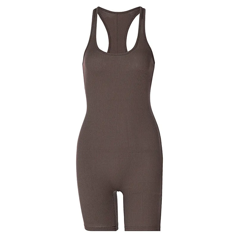 High-Waist Knitted Yoga Jumpsuit