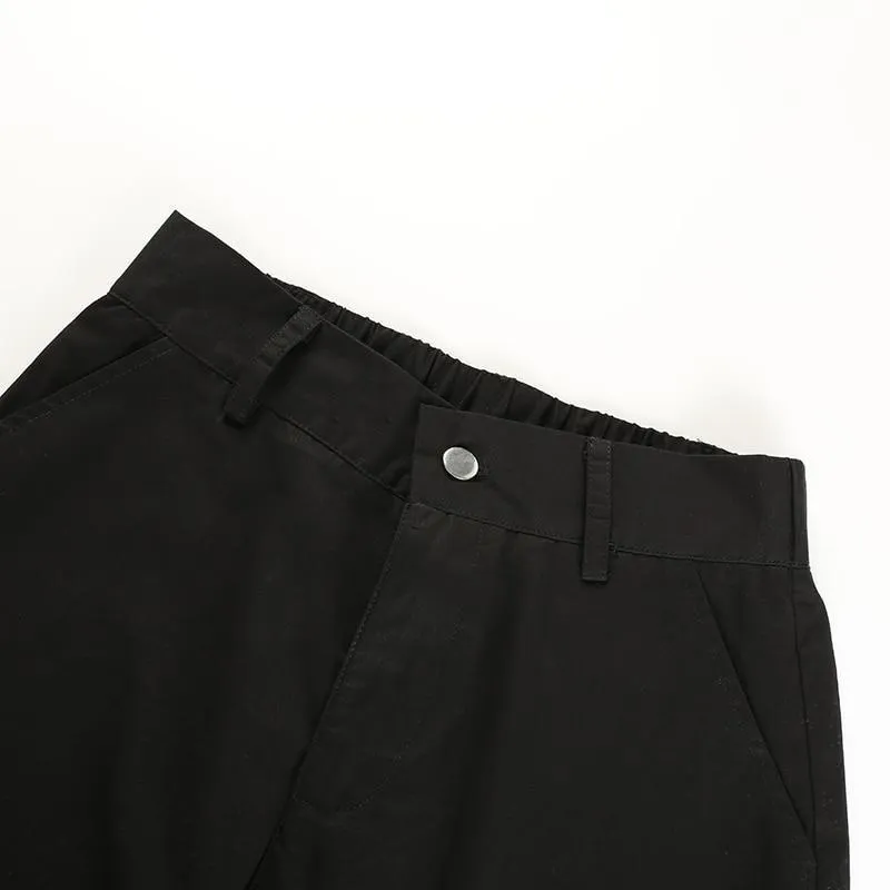 High Waisted Black Cargo Pants