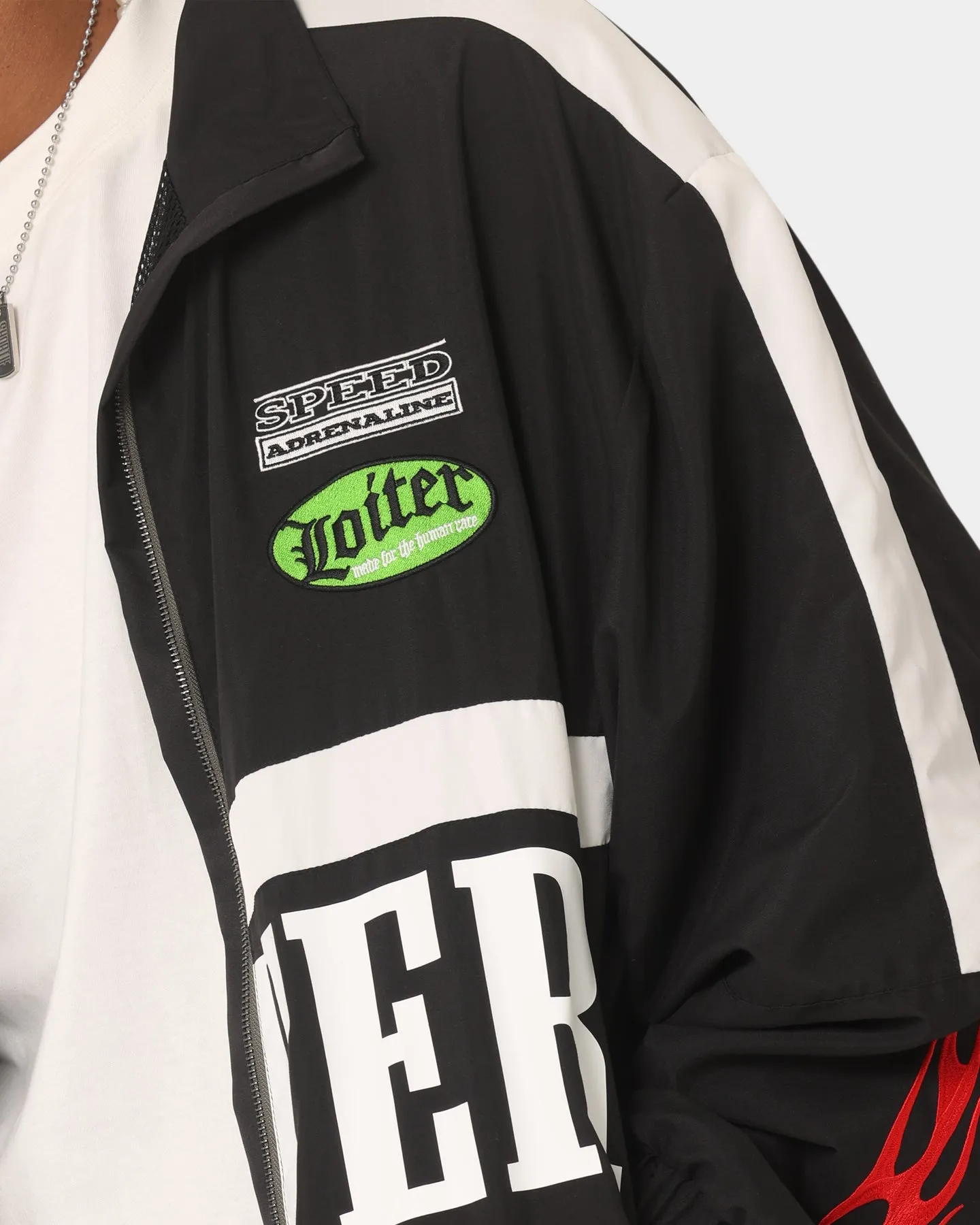 Loiter Speedway Windbreaker Jacket Black