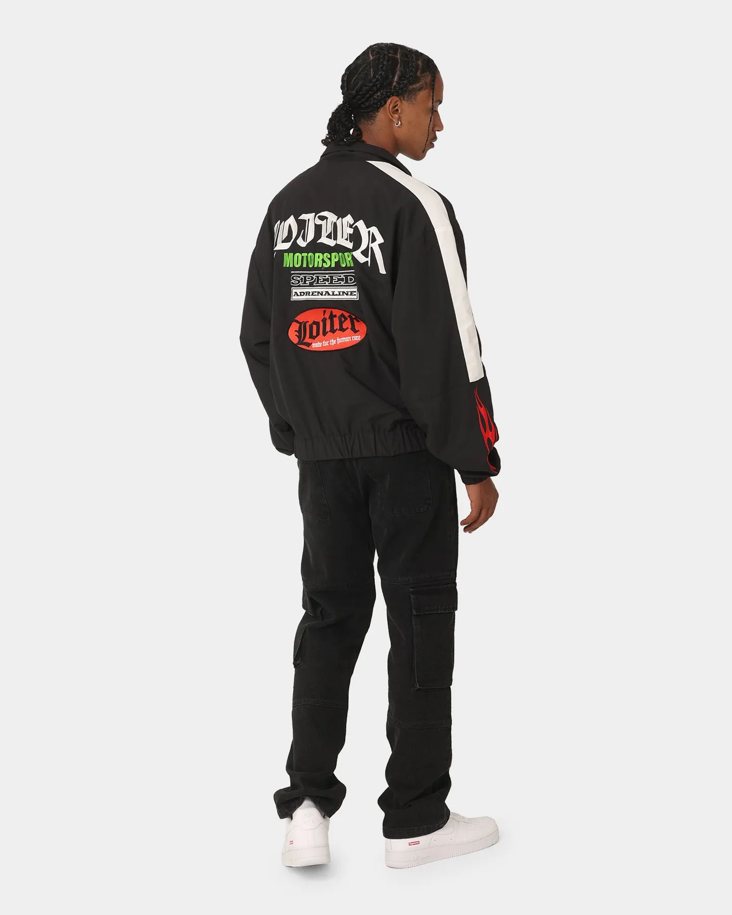 Loiter Speedway Windbreaker Jacket Black