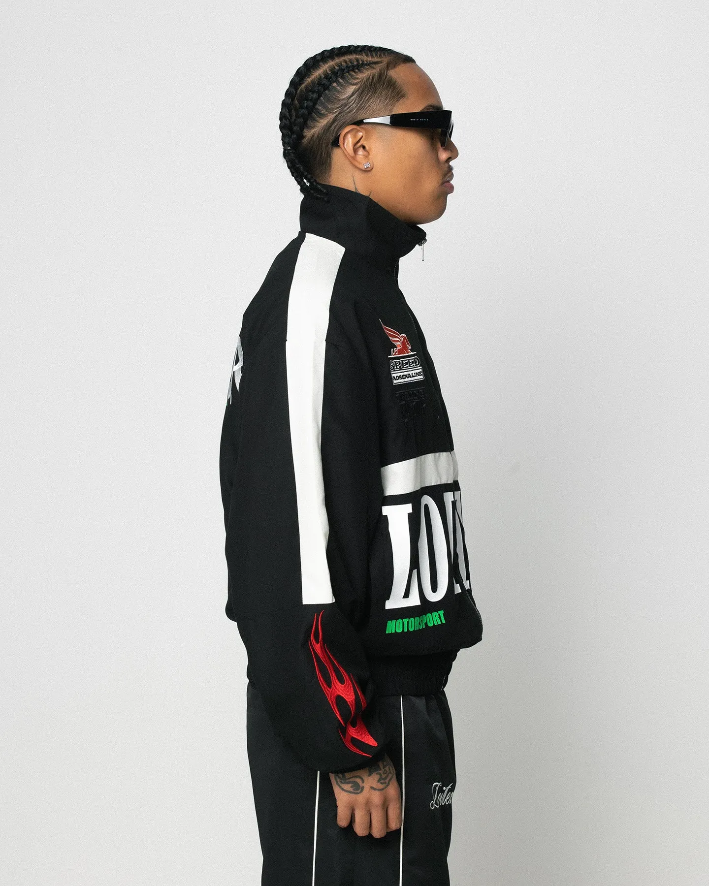 Loiter Speedway Windbreaker Jacket Black