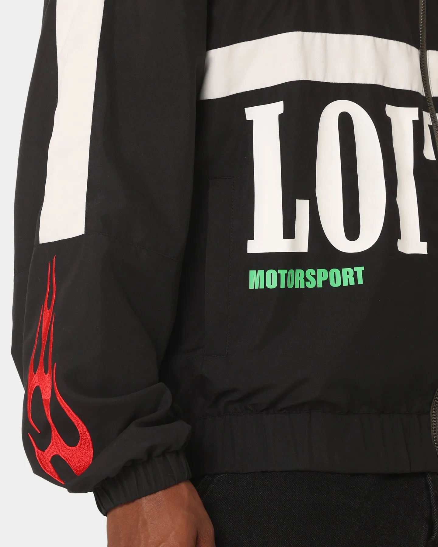 Loiter Speedway Windbreaker Jacket Black