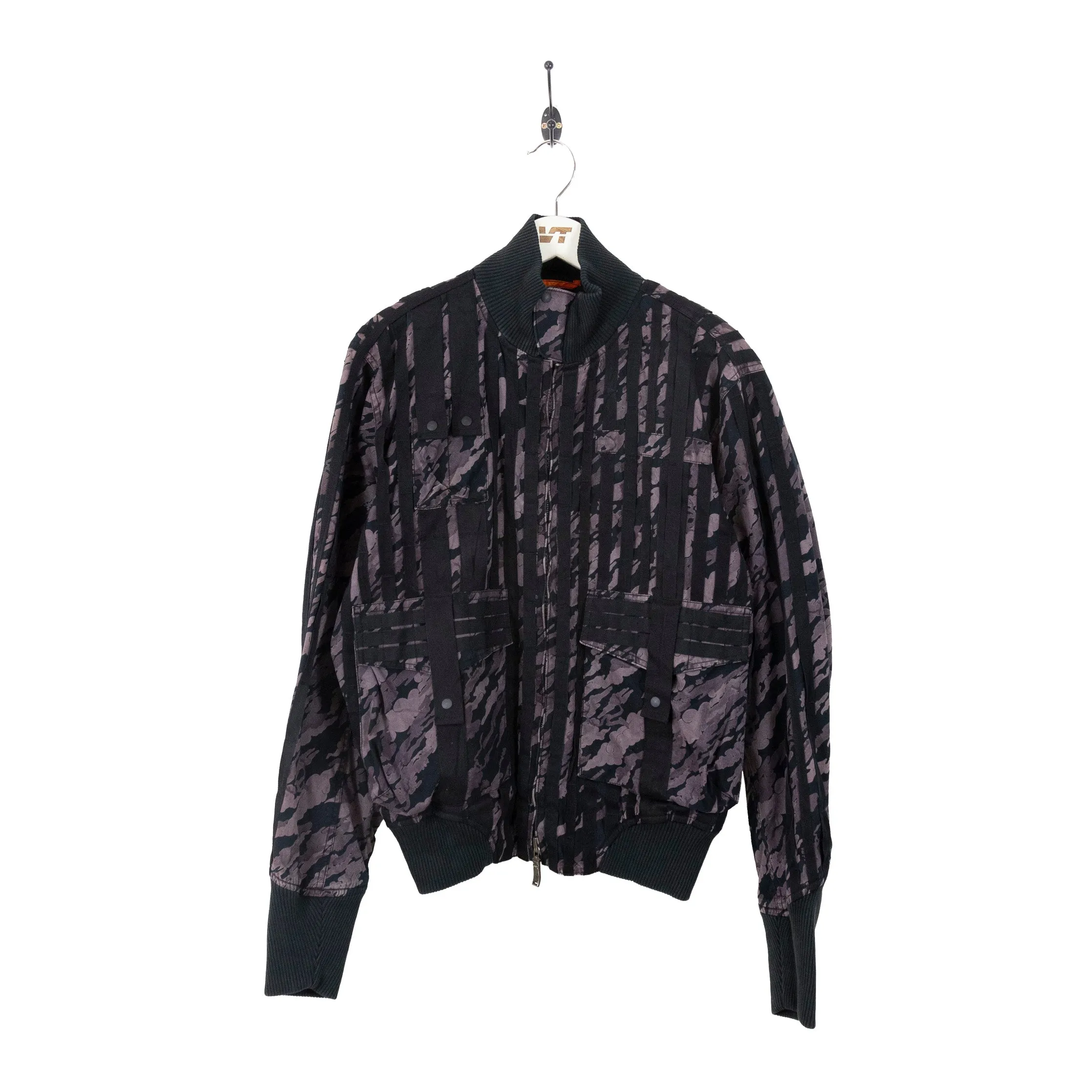 Maharishi Stripe Patterned Utility Bomber