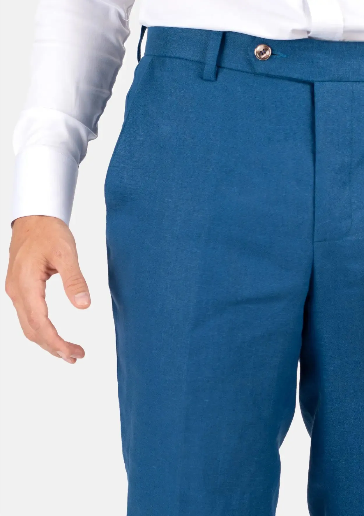 Marine Blue Linen Pants