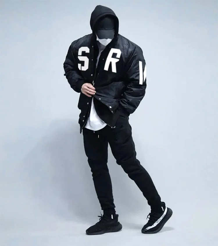 Mens Fashion Puffer Bomber Jacket Casual Streetwear