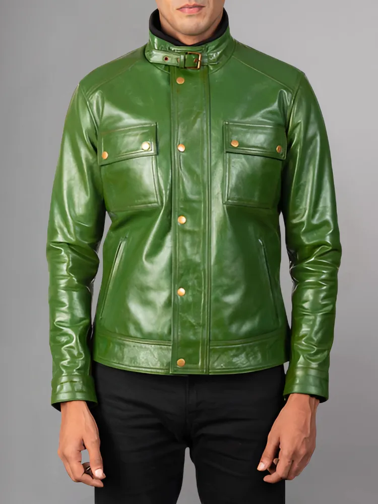 Mens Guardian Jacket with Stand-Up Collar and Patch Pockets