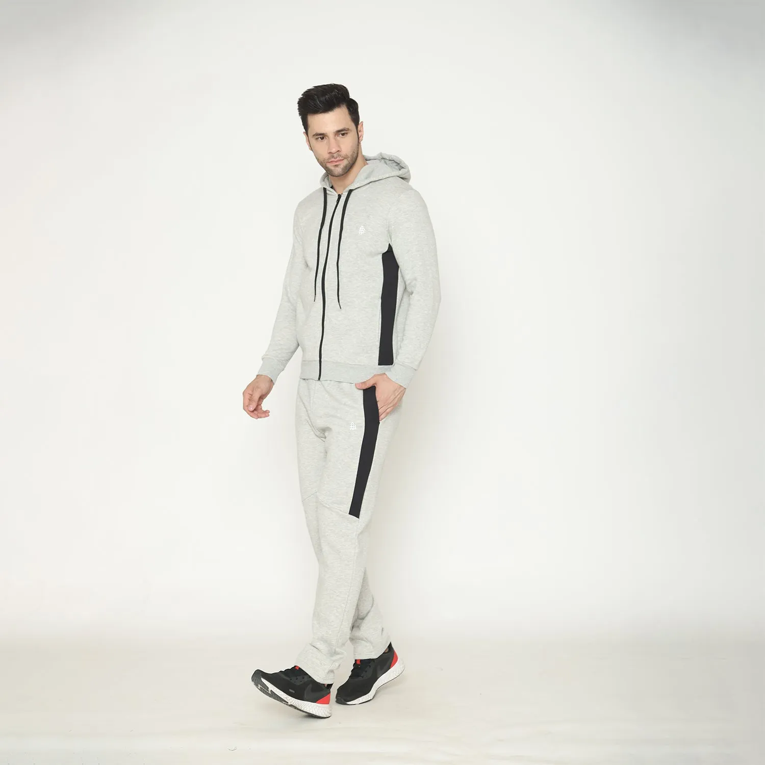 Men's Solid Track Suit - Light Grey Mill