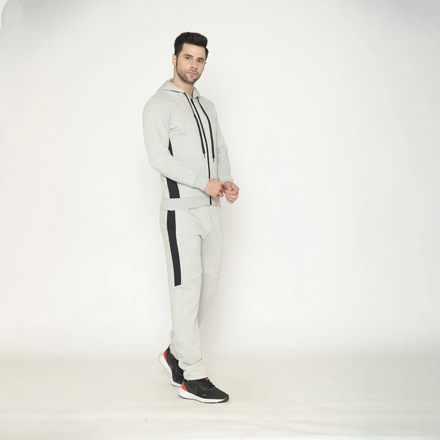 Men's Solid Track Suit - Light Grey Mill