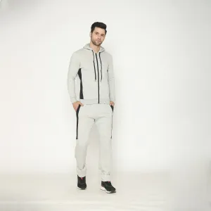 Men's Solid Track Suit - Light Grey Mill