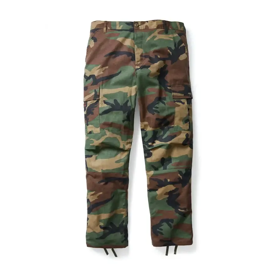 No-Comply Rip Stop Cargo Skate Pants - Woodland Camo