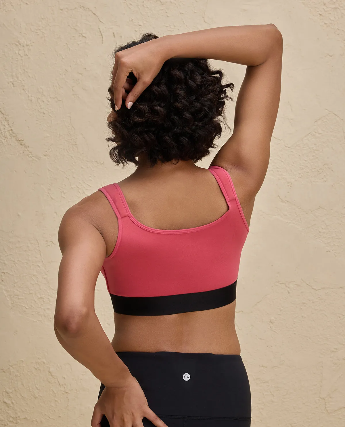 Nykd By Nykaa Front Zip Cotton High Impact  No Slouch  Sports Bra-NYK907-Coral