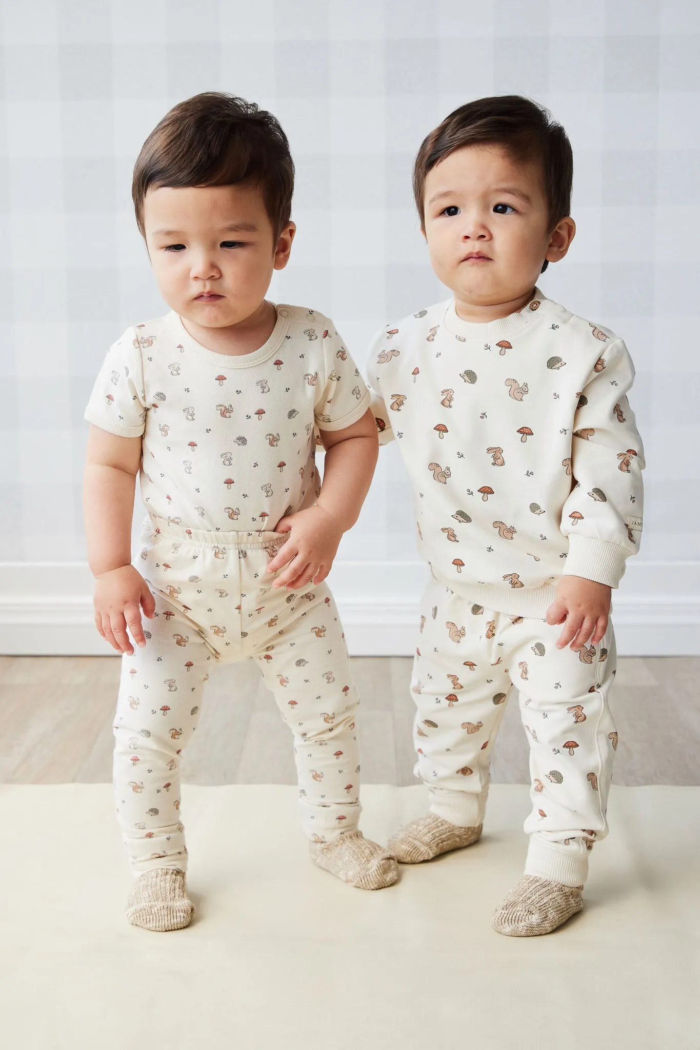 Organic Cotton Jalen Track Pant - Woodland Friends