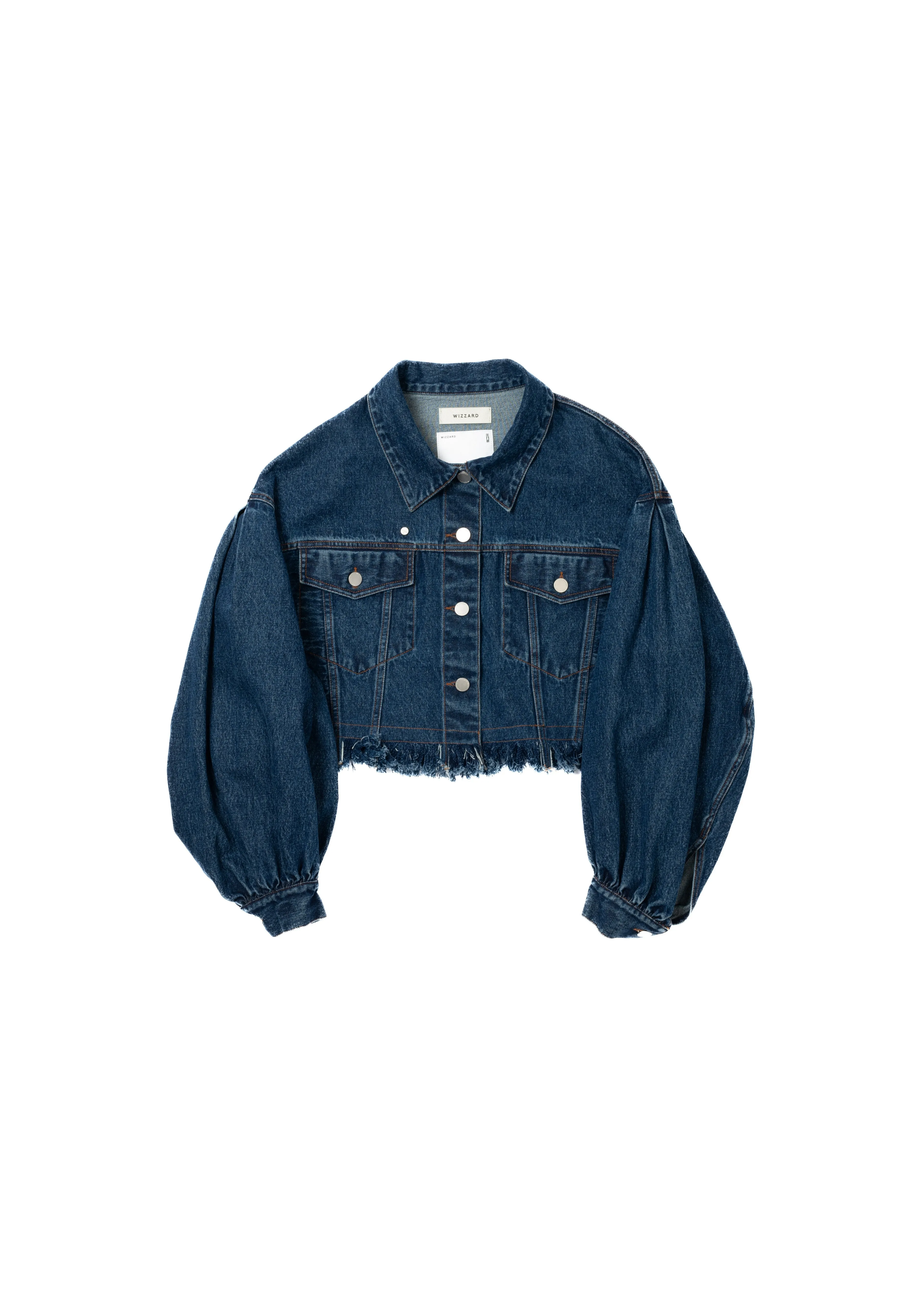 PLEATS DENIM BLOUSON