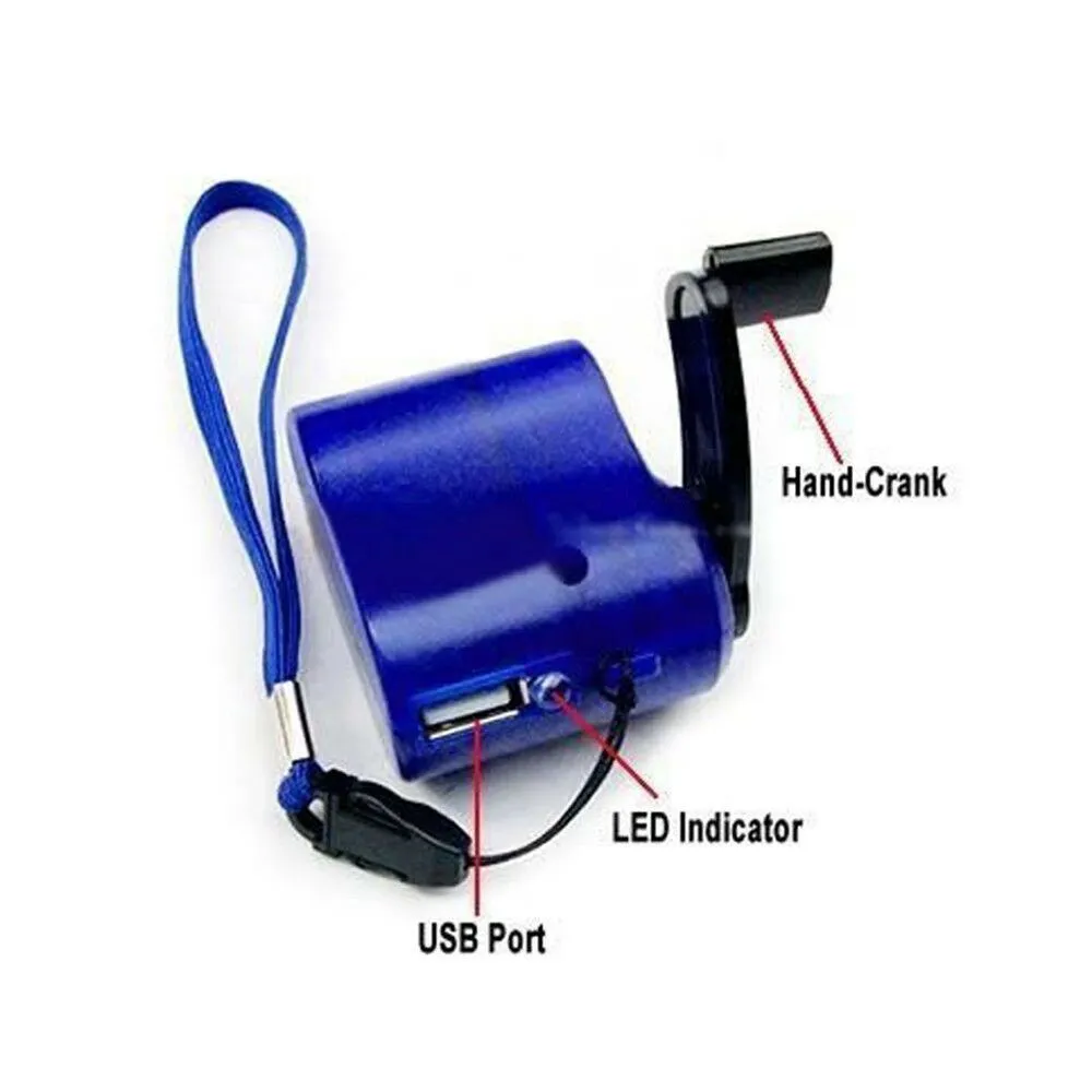 Portable Hand Crank Emergency Phone Fast USB Charger