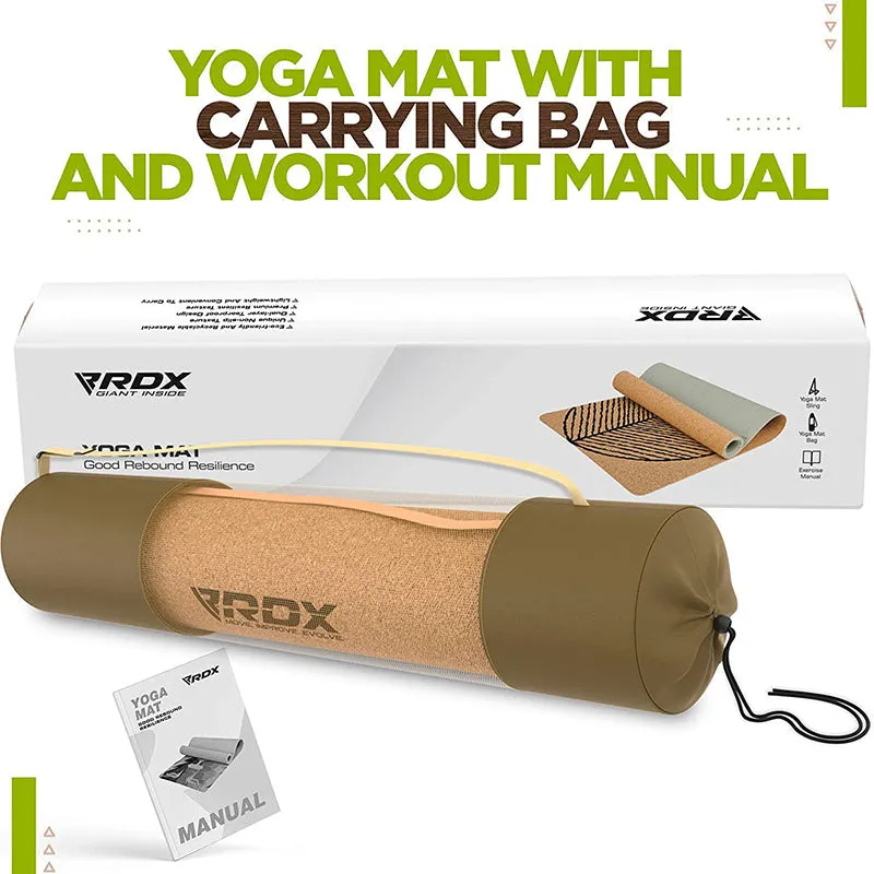 RDX D1 6mm Cork Yoga Mat