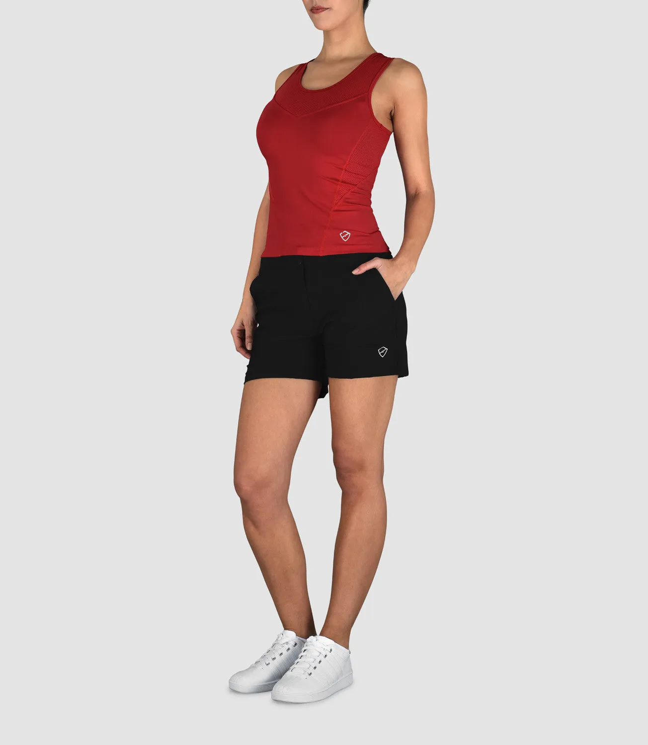 Sabine Technical Racer Back Tank - Red