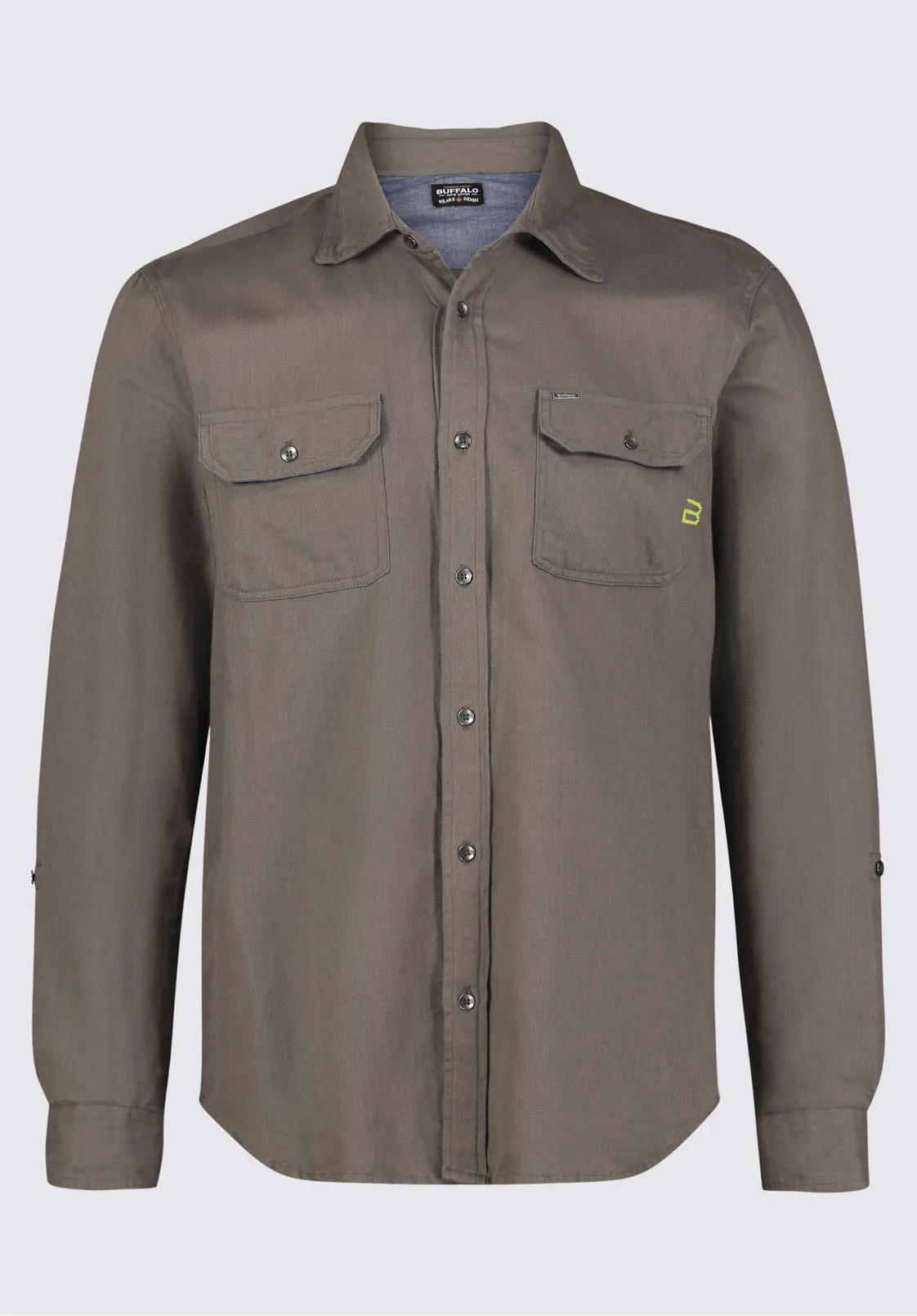 Sadaat Men's Long Sleeve Utility Shirt in Sphagnum Green - BM24278