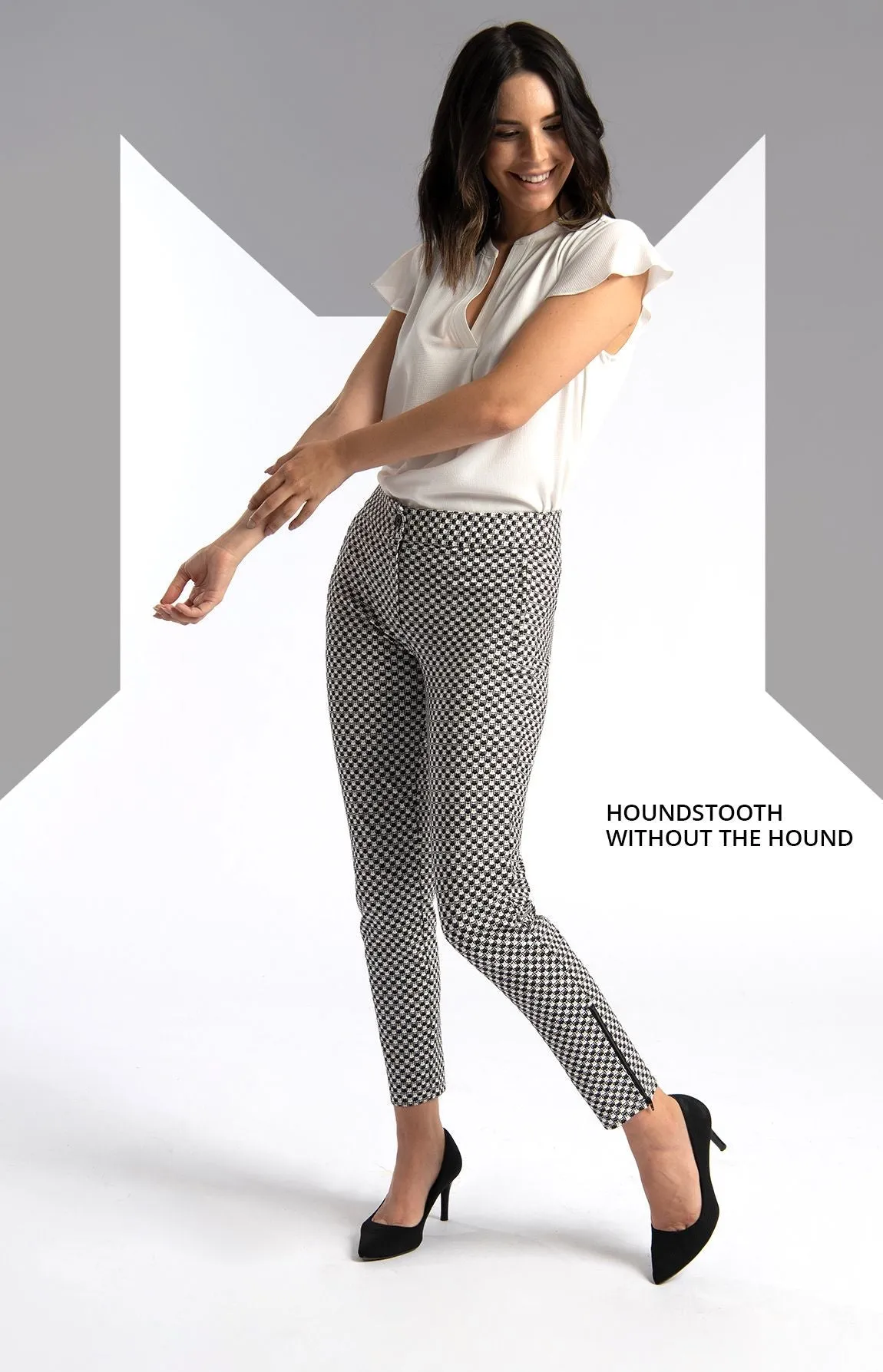 Skinny-Leg | Cigarette Dress Pant Yoga Pants (Catstooth)